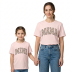 Women's Casual 'MAMA' Leopard Print Graphic Tee