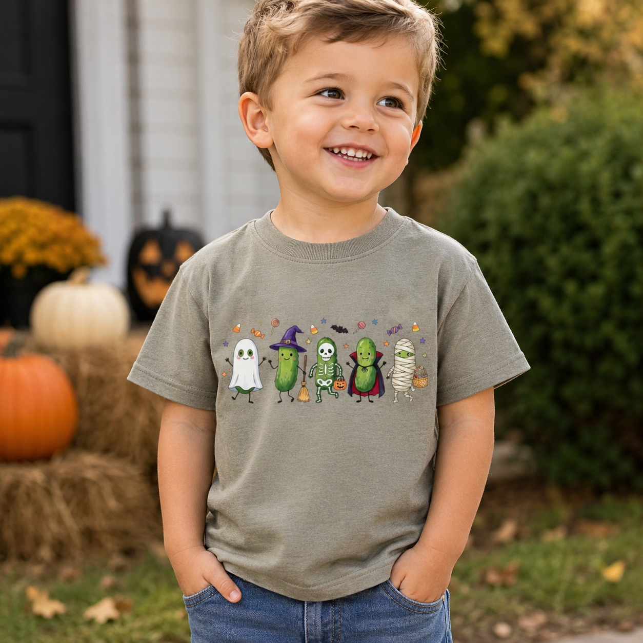 Halloween Pickle Monster Costume Toddler Tee