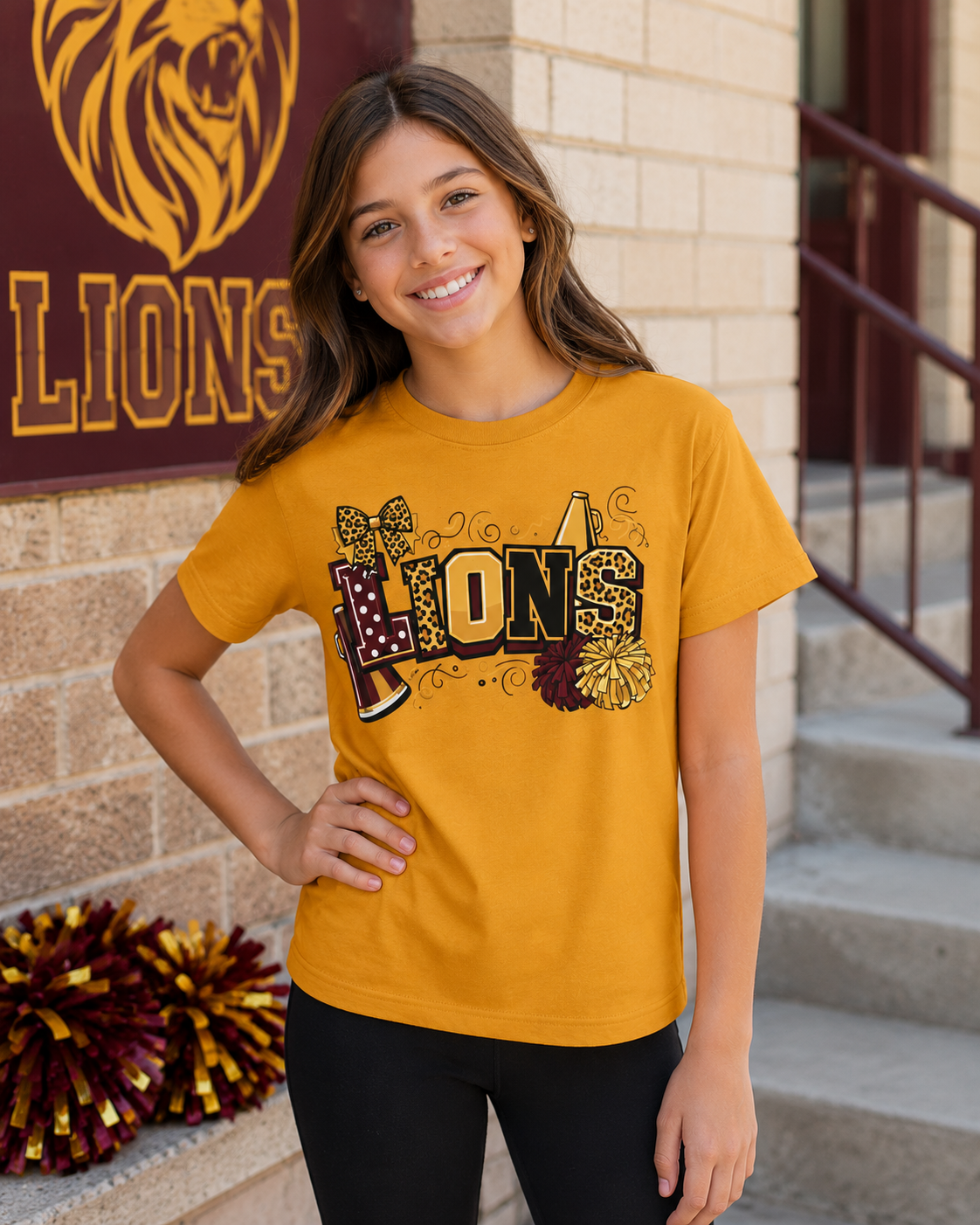 Lions Cheer Graphic ( Custom School Spirit)