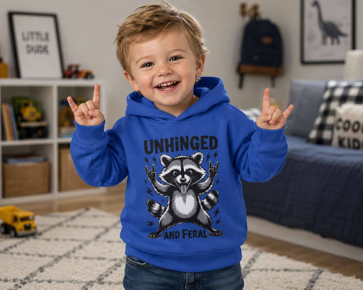 "Unhinged and Feral" Toddler Hoodie