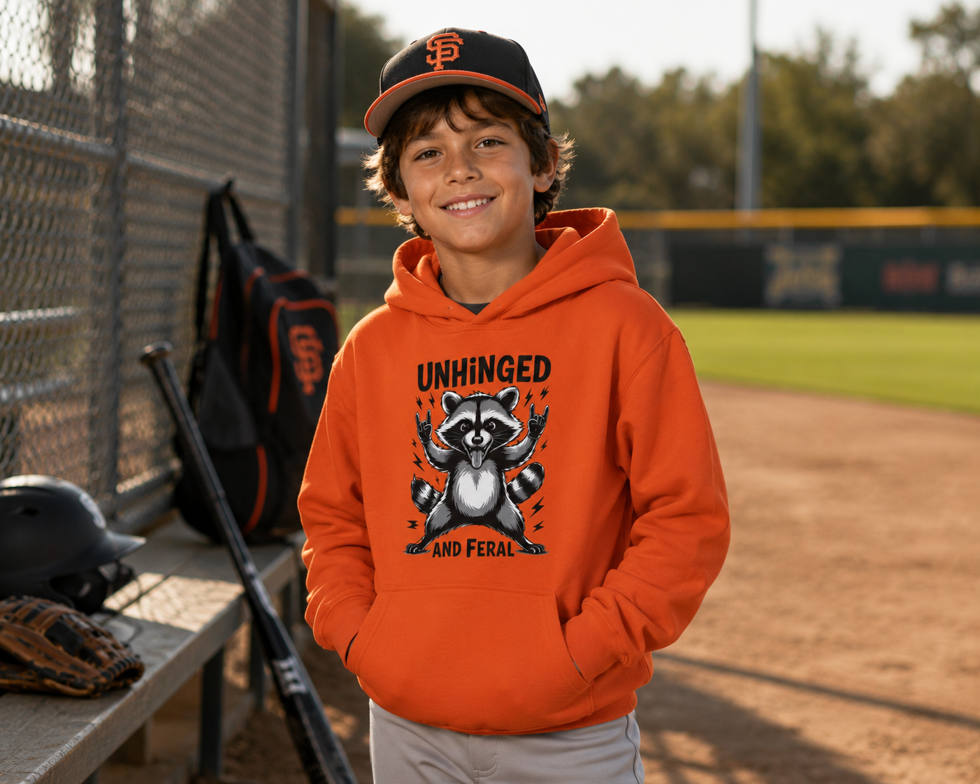"Unhinged and Feral" Youth Hoodie