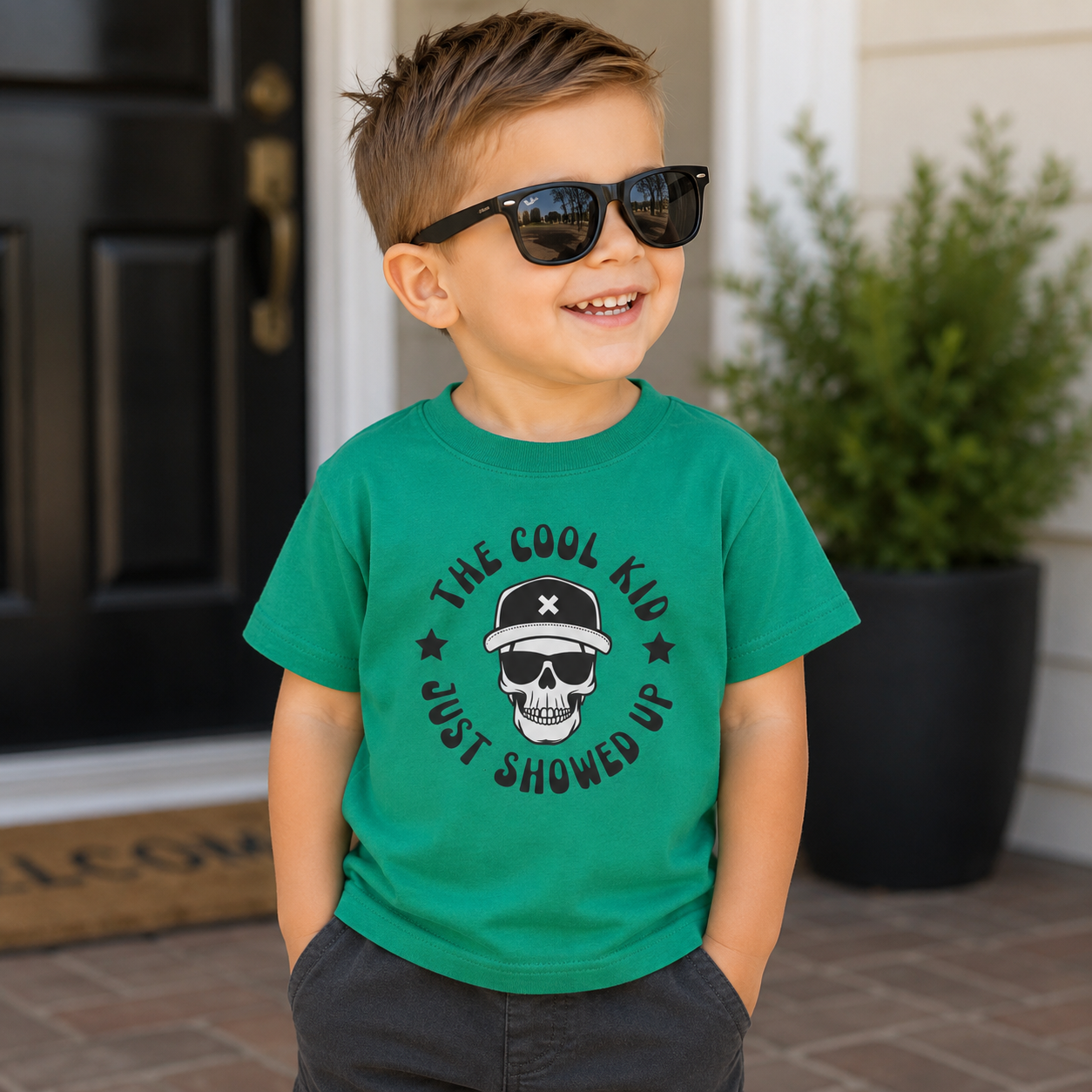 "The Cool Kid Just Showed Up" Toddler Graphic