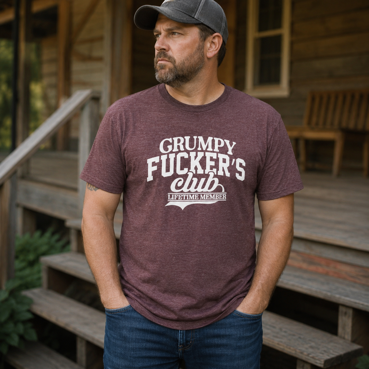 Grumpy Fucker's Club Lifetime Member T-Shirt