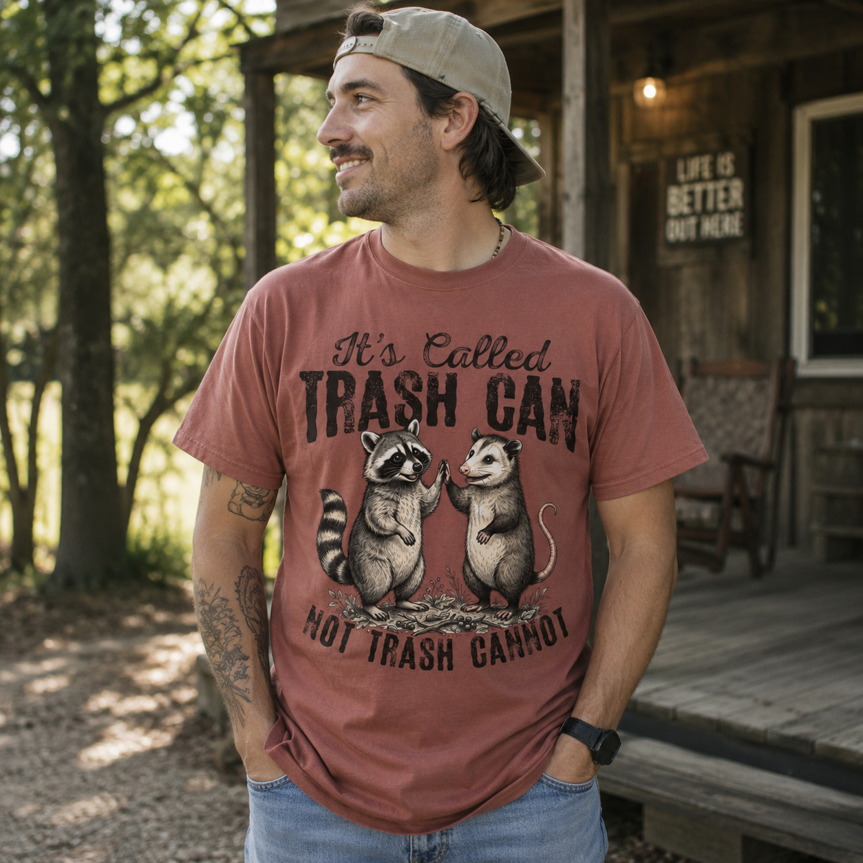 "It's Called Trash Can, Not Trash Cannot" Unisex Comfort Colors Tee