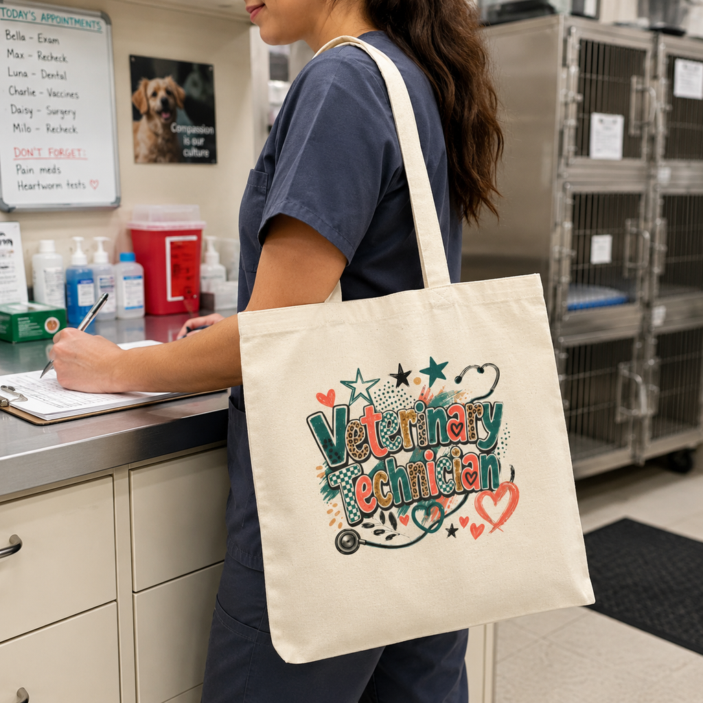Veterinary Technician Cotton Canvas Tote
