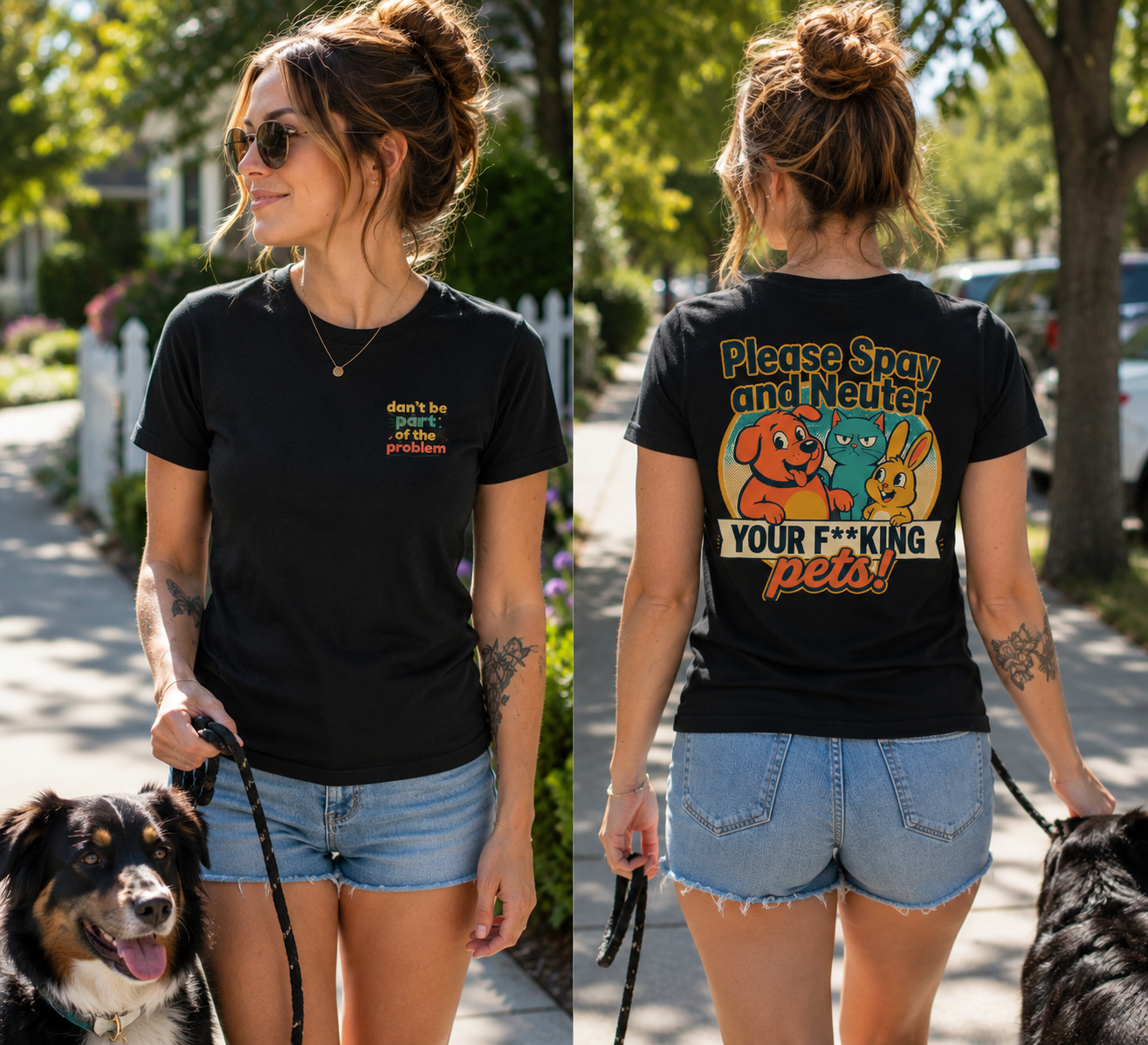 Please Spay and Neuter Your F*king Pets Women's Graphic T‑Shirt