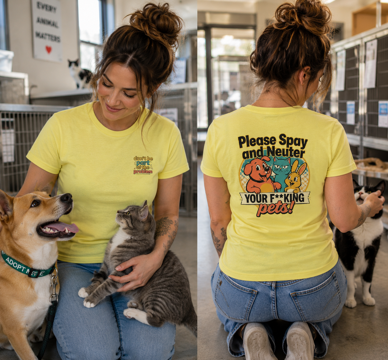 Please Spay and Neuter Your F*king Pets Women's Graphic T‑Shirt