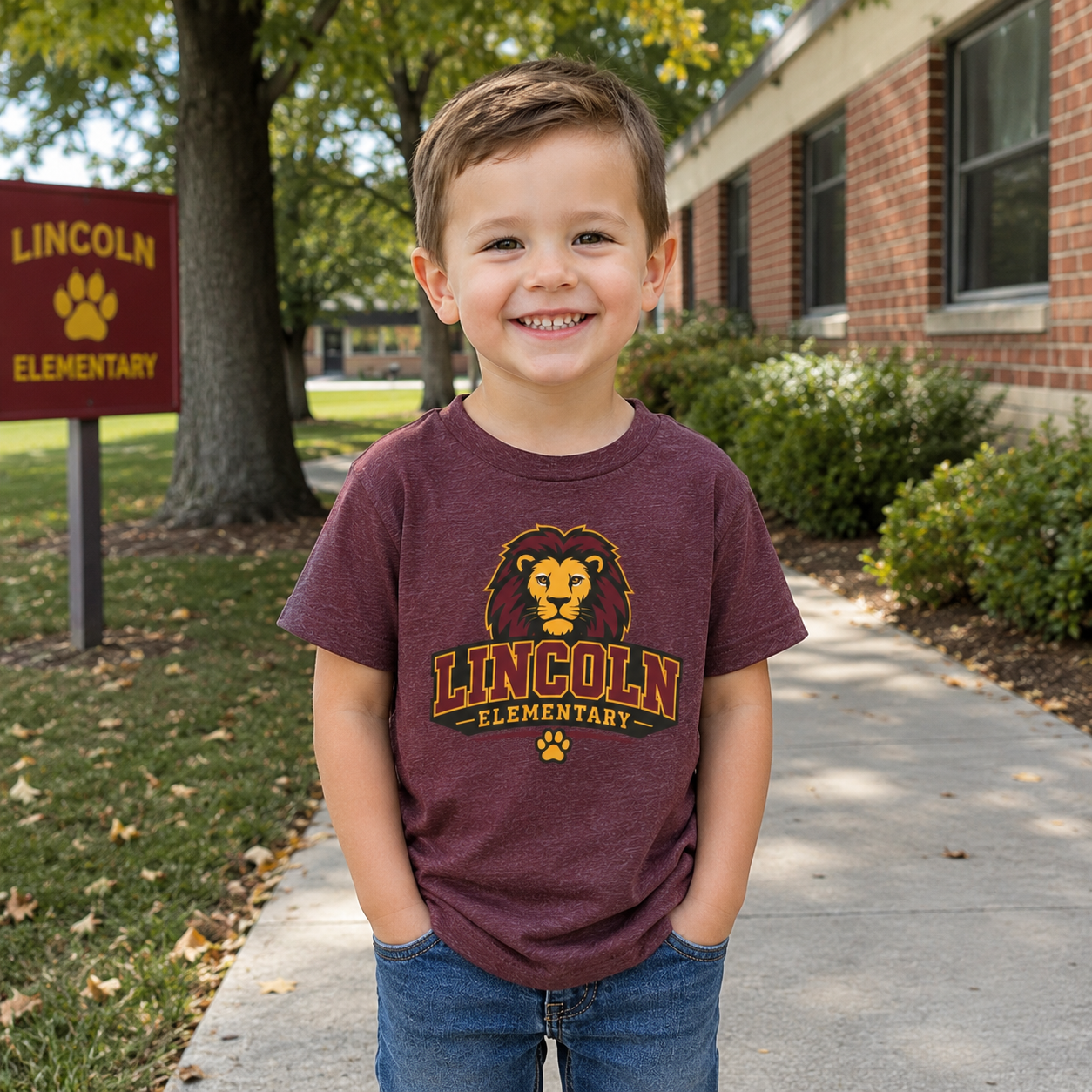 Lincoln Elementary Lion Toddler Tee