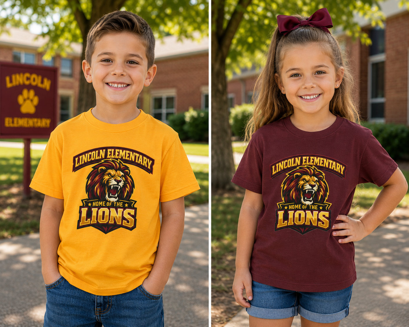 Home of the Lions Youth School Spirit Tee