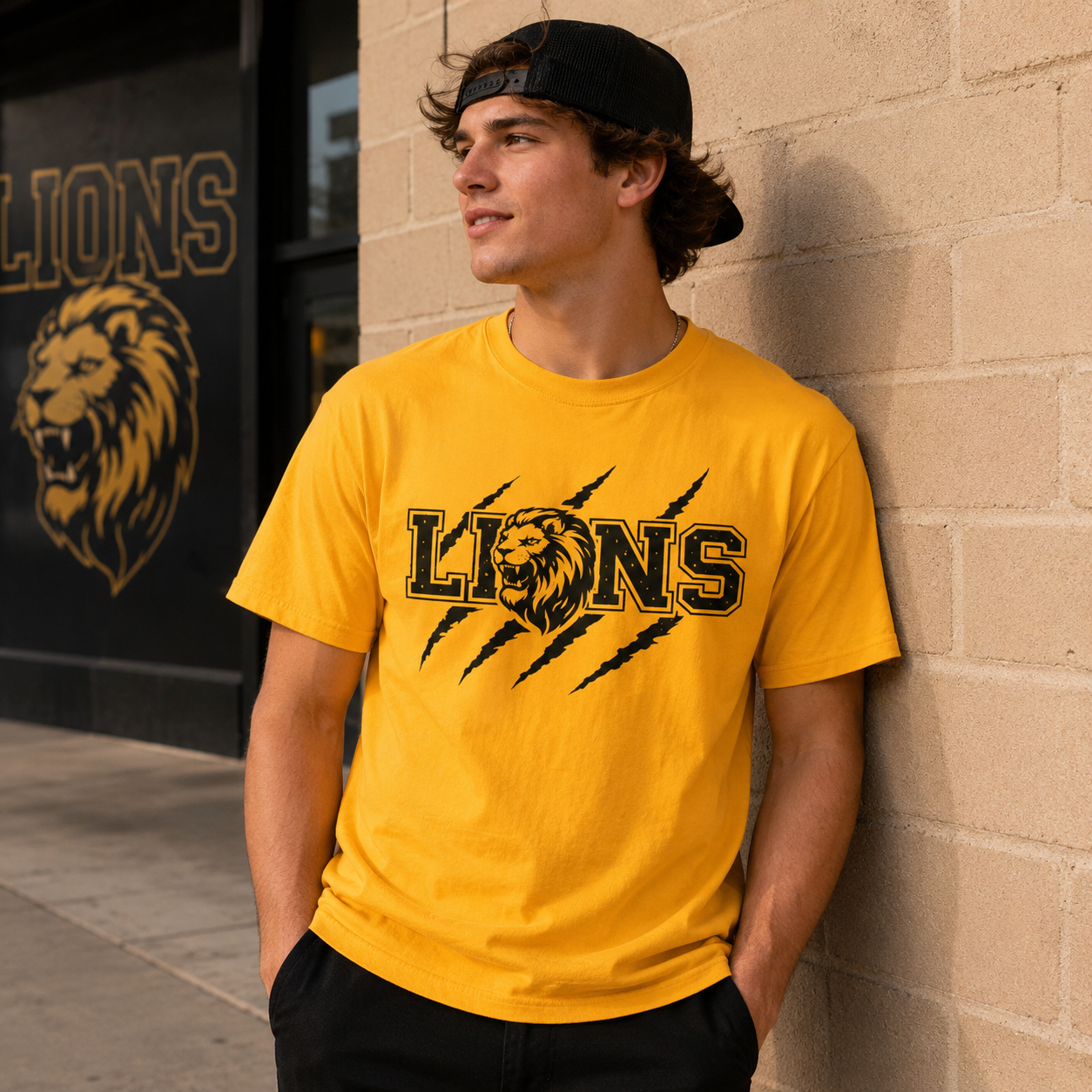 Lions Scratch Mascot Tee