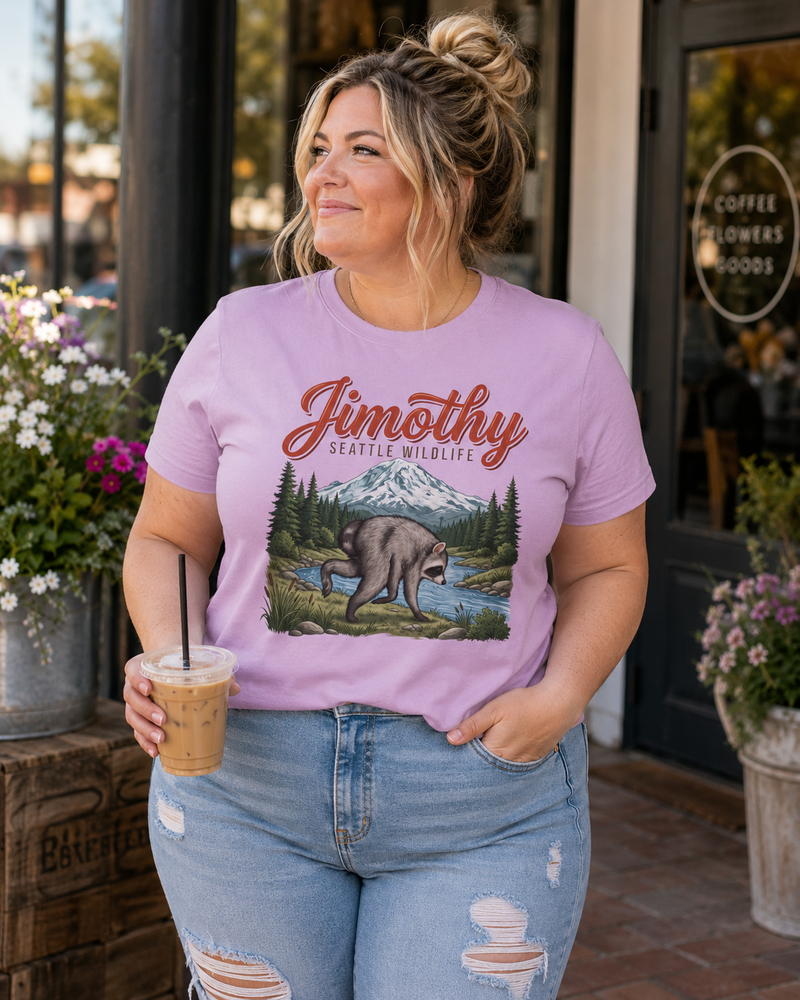 Jimothy Seattle Wildlife Raccoon T-Shirt