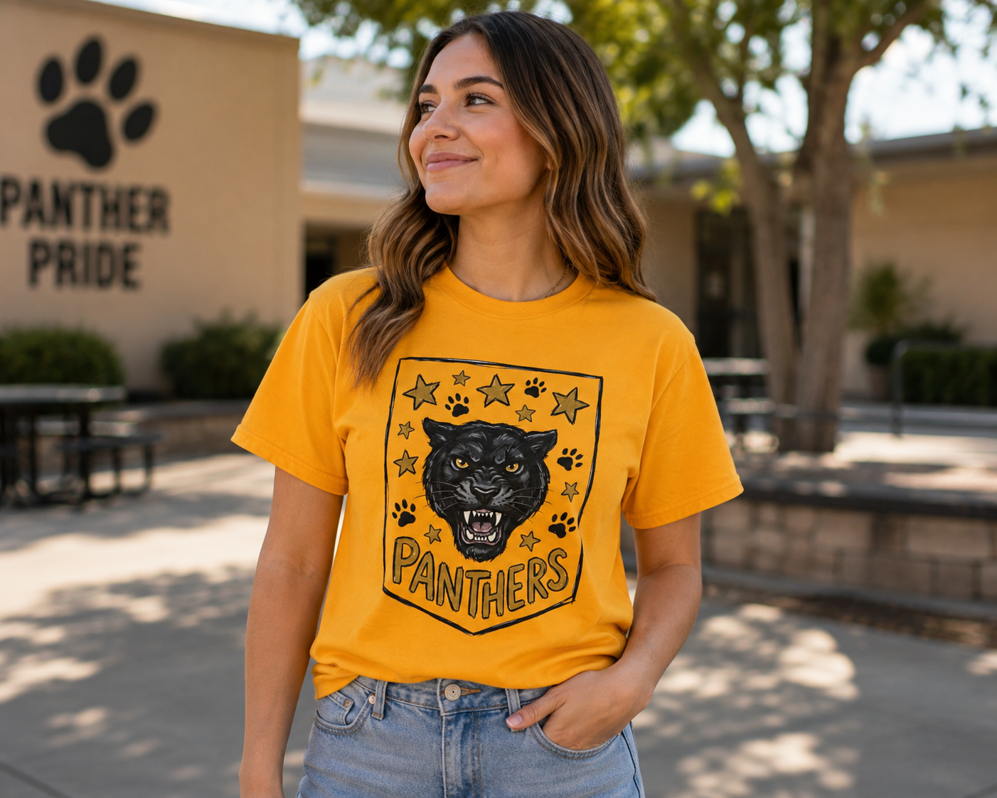 Panthers Vintage Mascot T‑Shirt