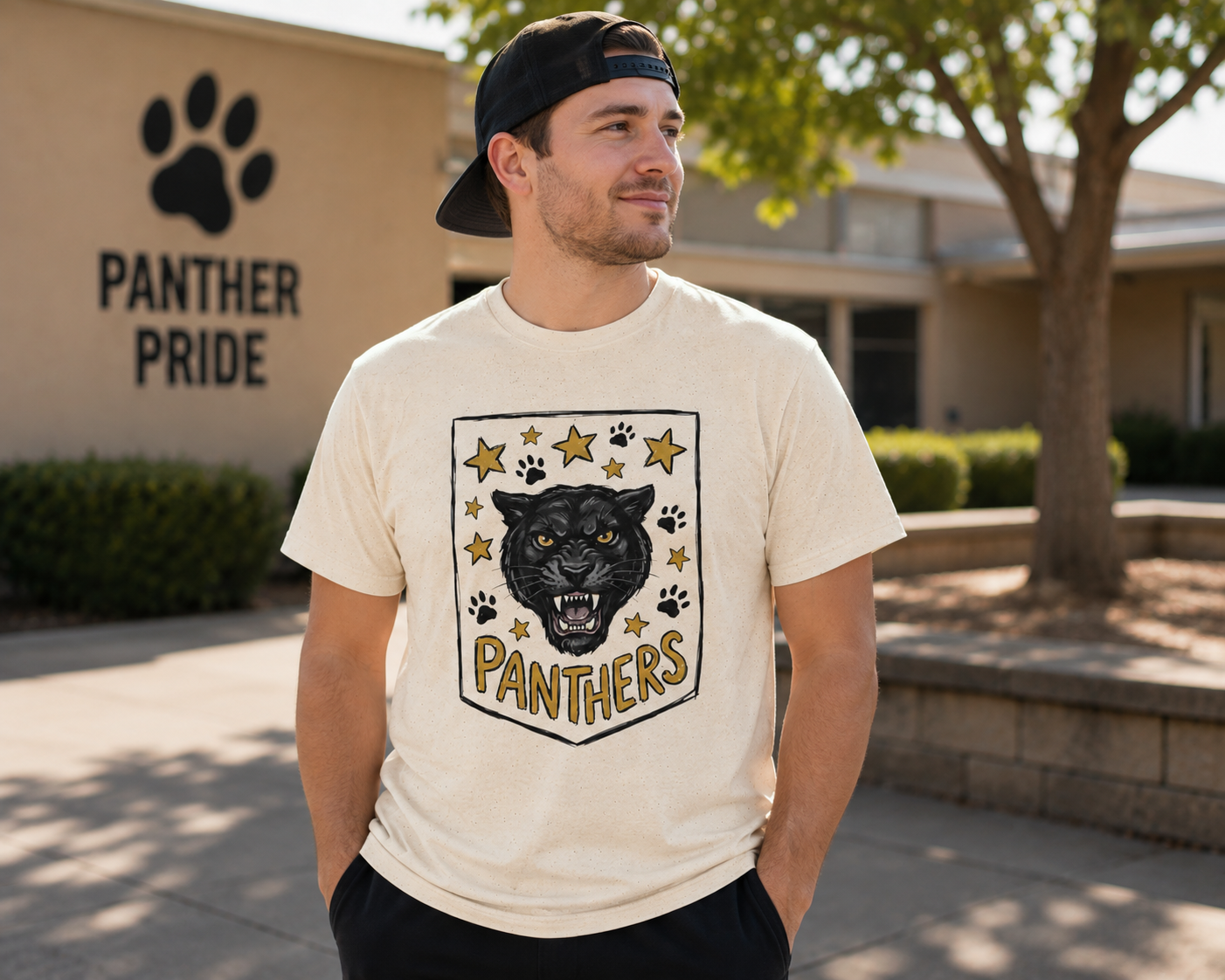 Panthers Vintage Mascot T‑Shirt