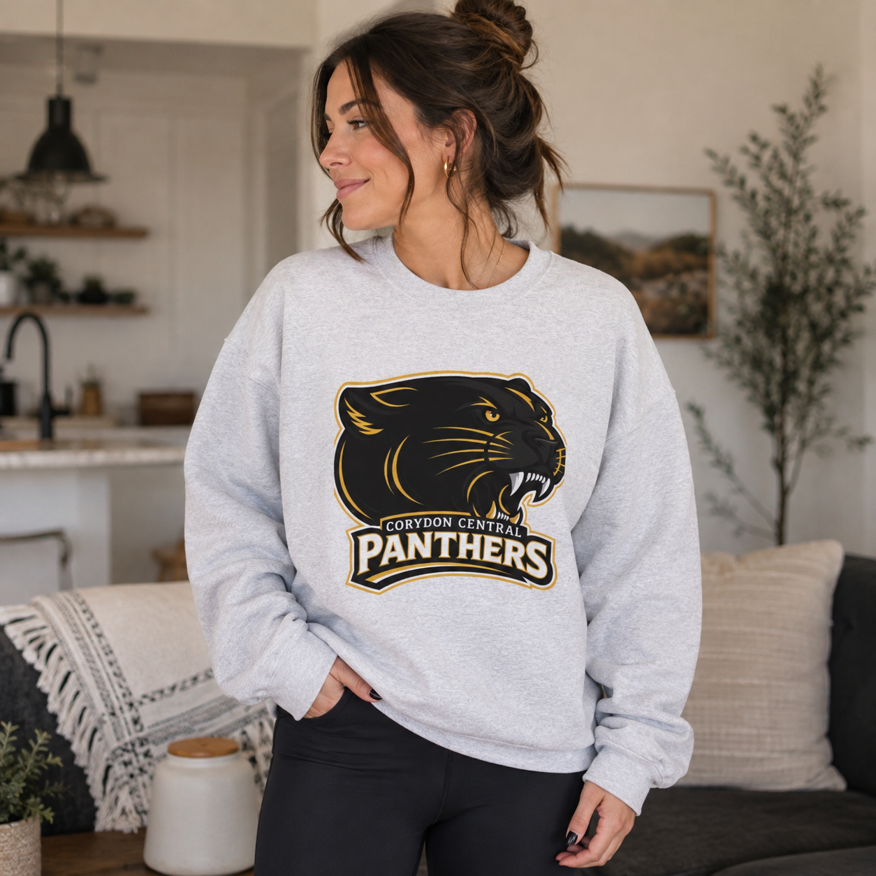 Panthers School Spirit Crewneck Sweatshirt