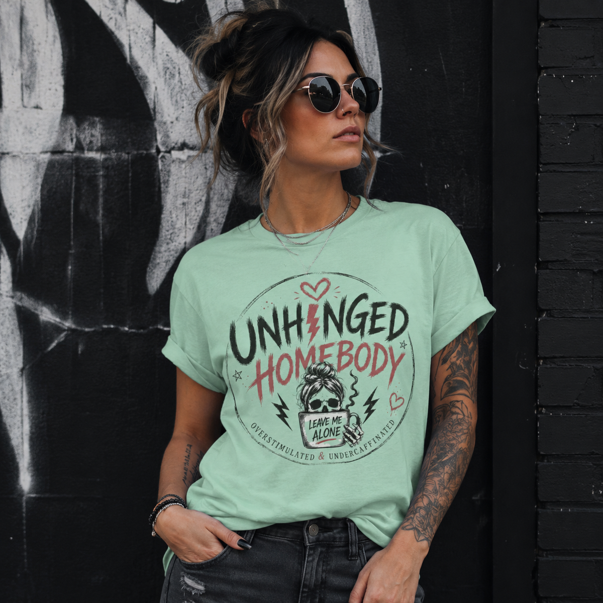 Unhinged Homebody Rebranding Celebratory Graphic Tee