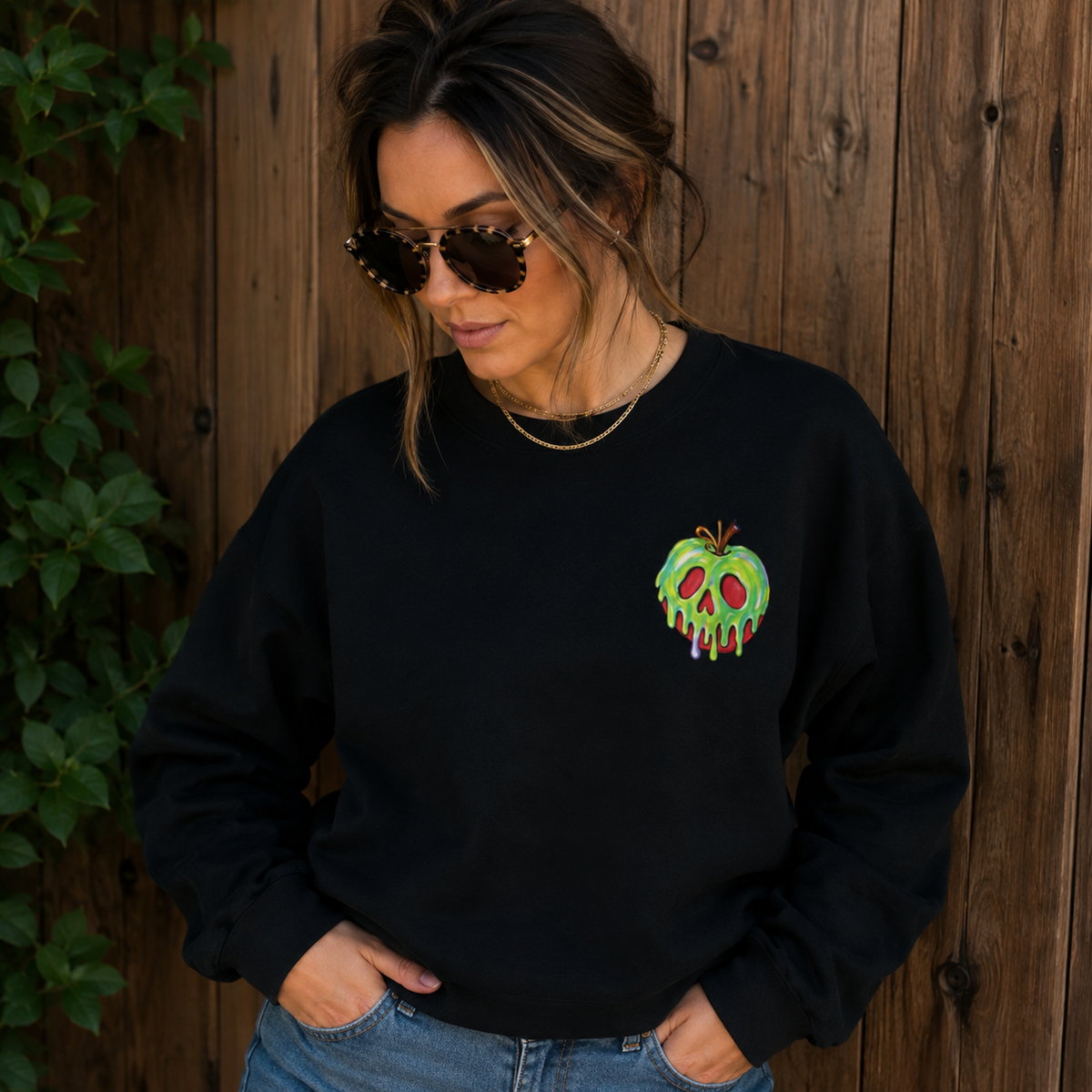 Dripping Poison Apple Graphic Crewneck Sweatshirt