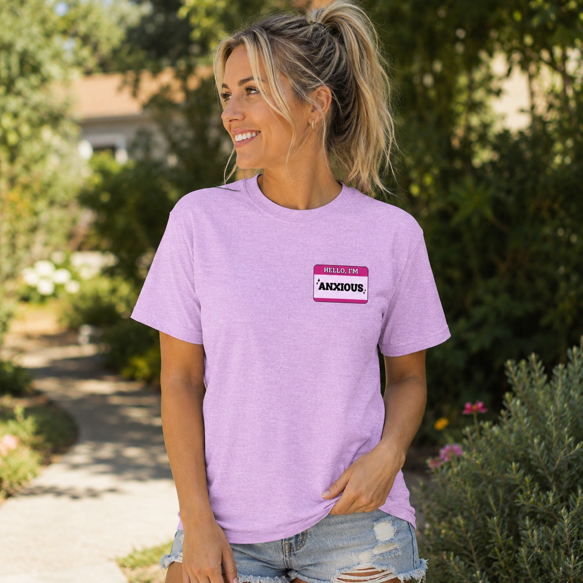 'Hello I'm Anxious' Graphic T‑Shirt