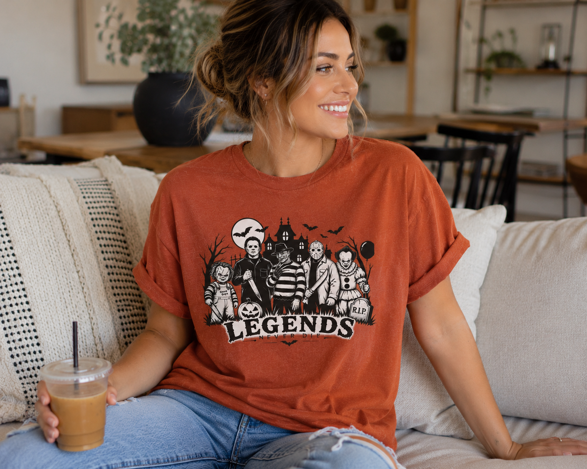 Legends Never Die Halloween Graphic Tee
