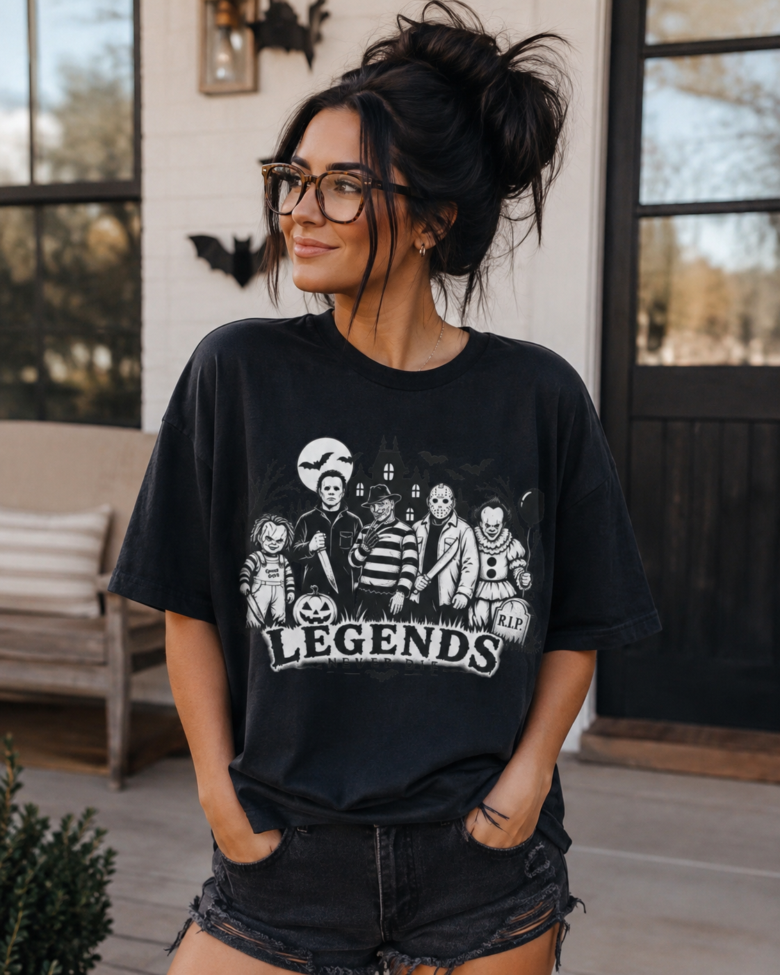 Legends Never Die Halloween Graphic Tee
