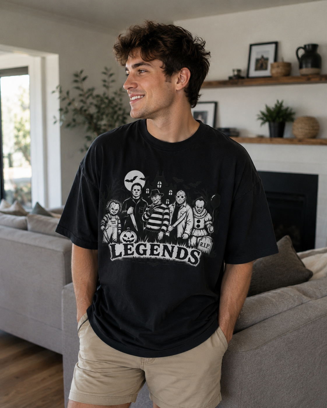 Legends Never Die Halloween Graphic Tee