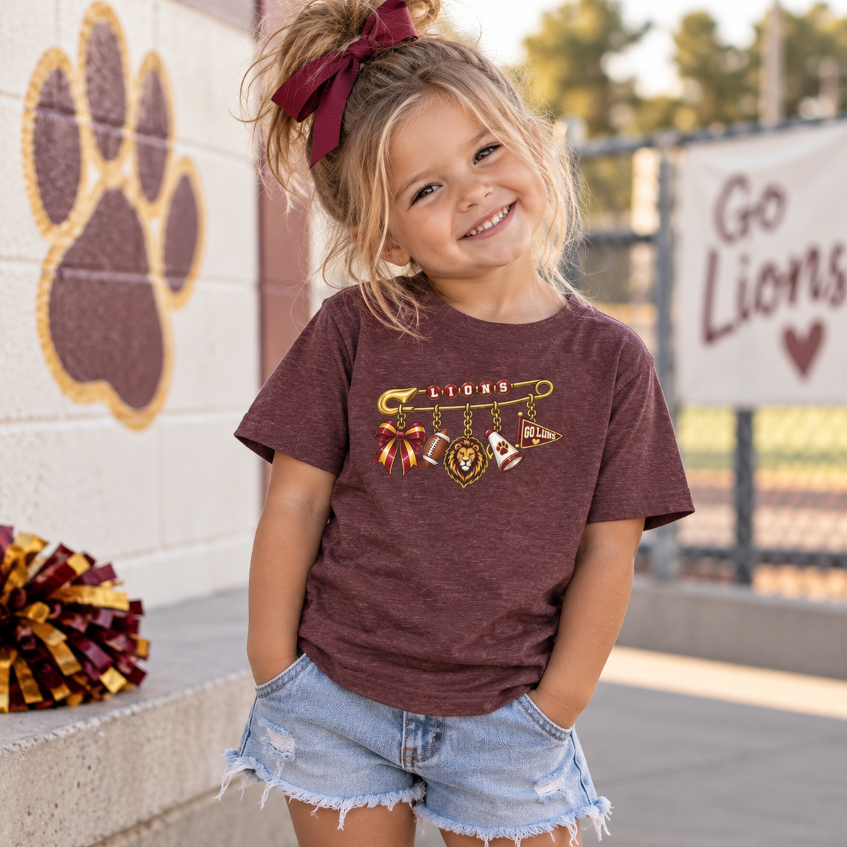 School Spirit Charms Toddler Tee