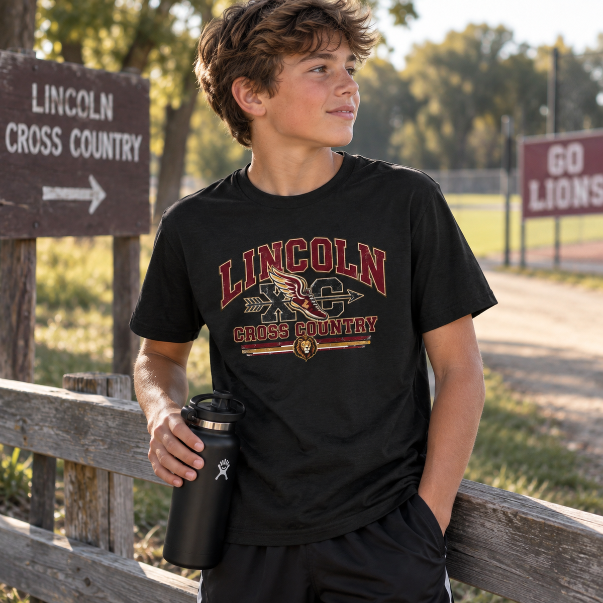 School Spirit Cross Country Youth Tee