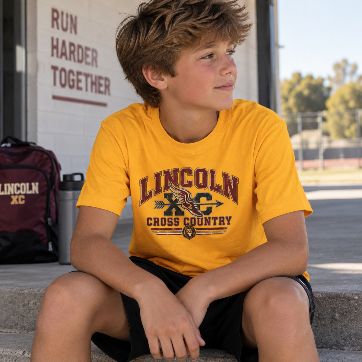 School Spirit Cross Country Youth Tee