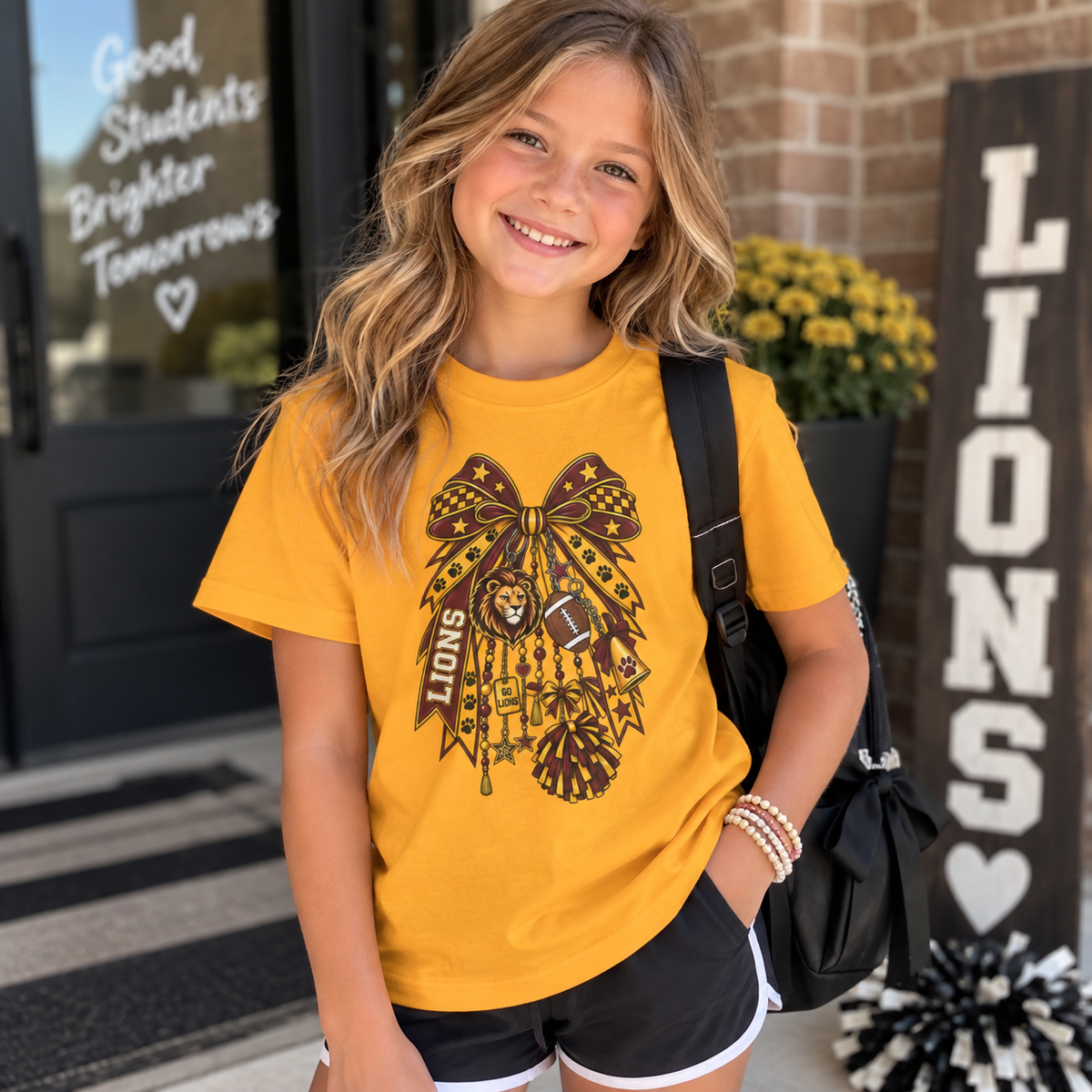 School Spirit Football Bow Design ("Custom")
