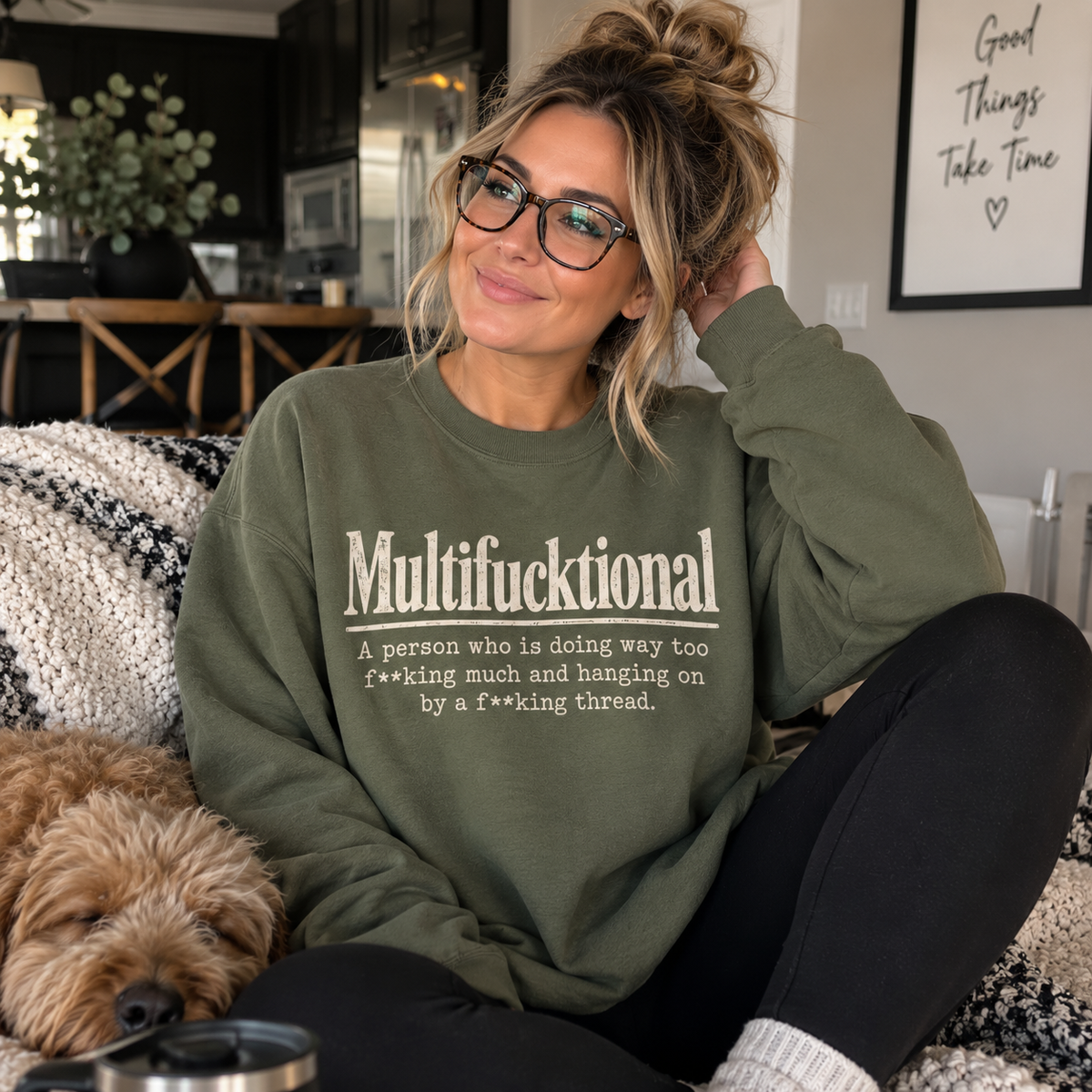 Multifucktional  Crewneck Sweatshirt