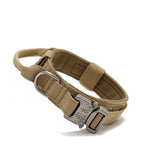 Military-Style Tactical Nylon Dog Collar and Leash Set