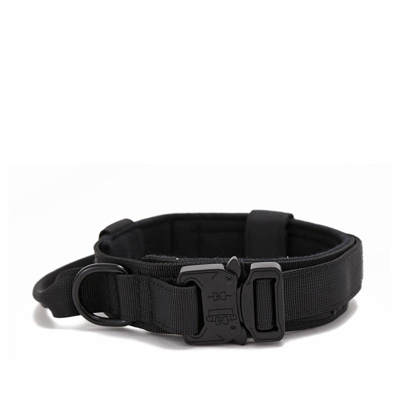 Military-Style Tactical Nylon Dog Collar and Leash Set