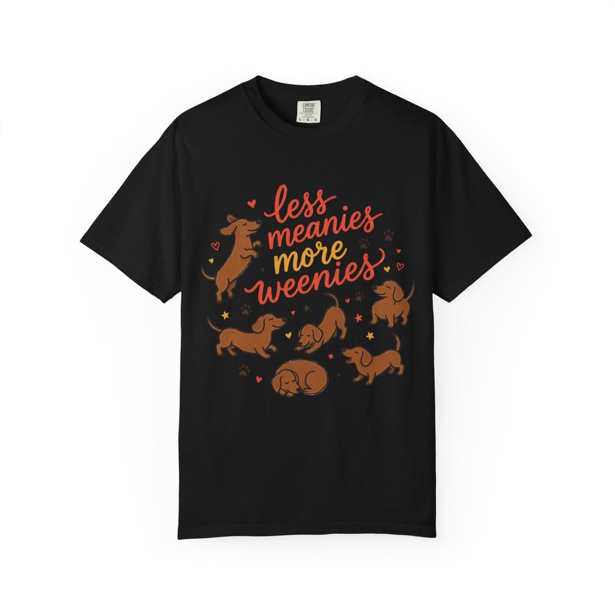 Less Meanies More Weenies Dachshund Graphic T-Shirt
