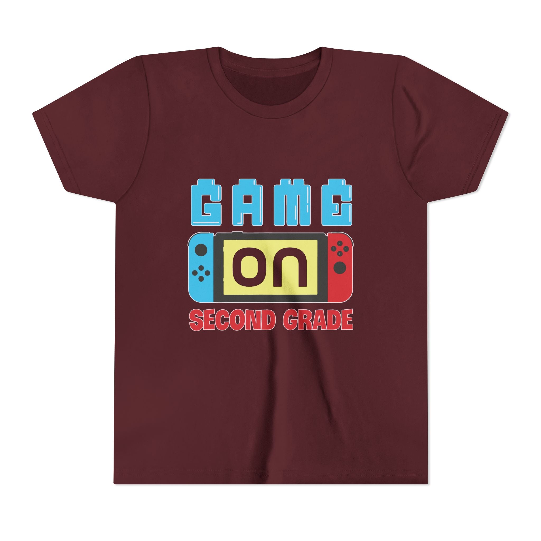 "Game On" Second Grade Gamer Shirt (Custom Name)