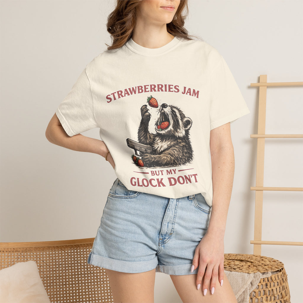 “Strawberries Jam But My Glock Don’t” Graphic T-Shirt