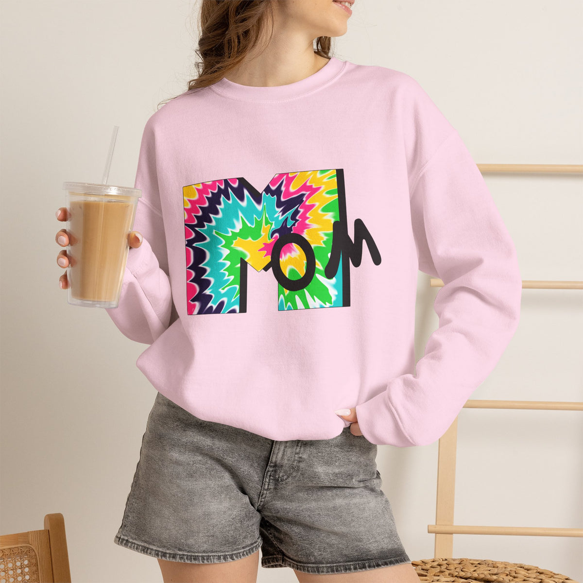 Tie-Dye Mom Crewneck Sweatshirt