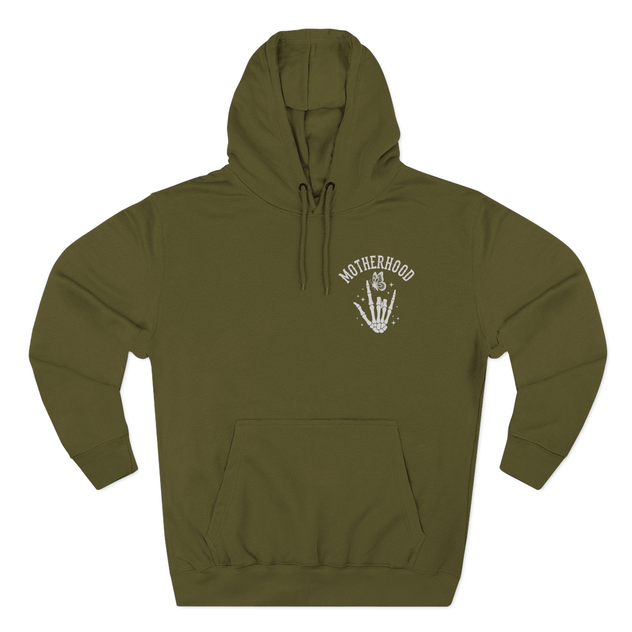 Motherhood Skeleton Graphic Hoodie — Rock Mom Fleece Pullover