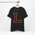 Letter L Varsity T-Shirt - LIONS Custom - Order one size bigger to achieve the look as the female shown.
