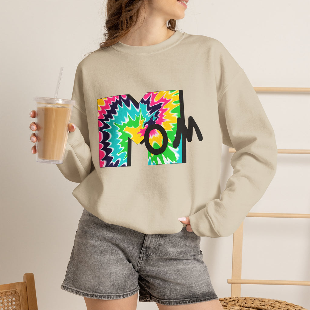 Tie-Dye Mom Crewneck Sweatshirt