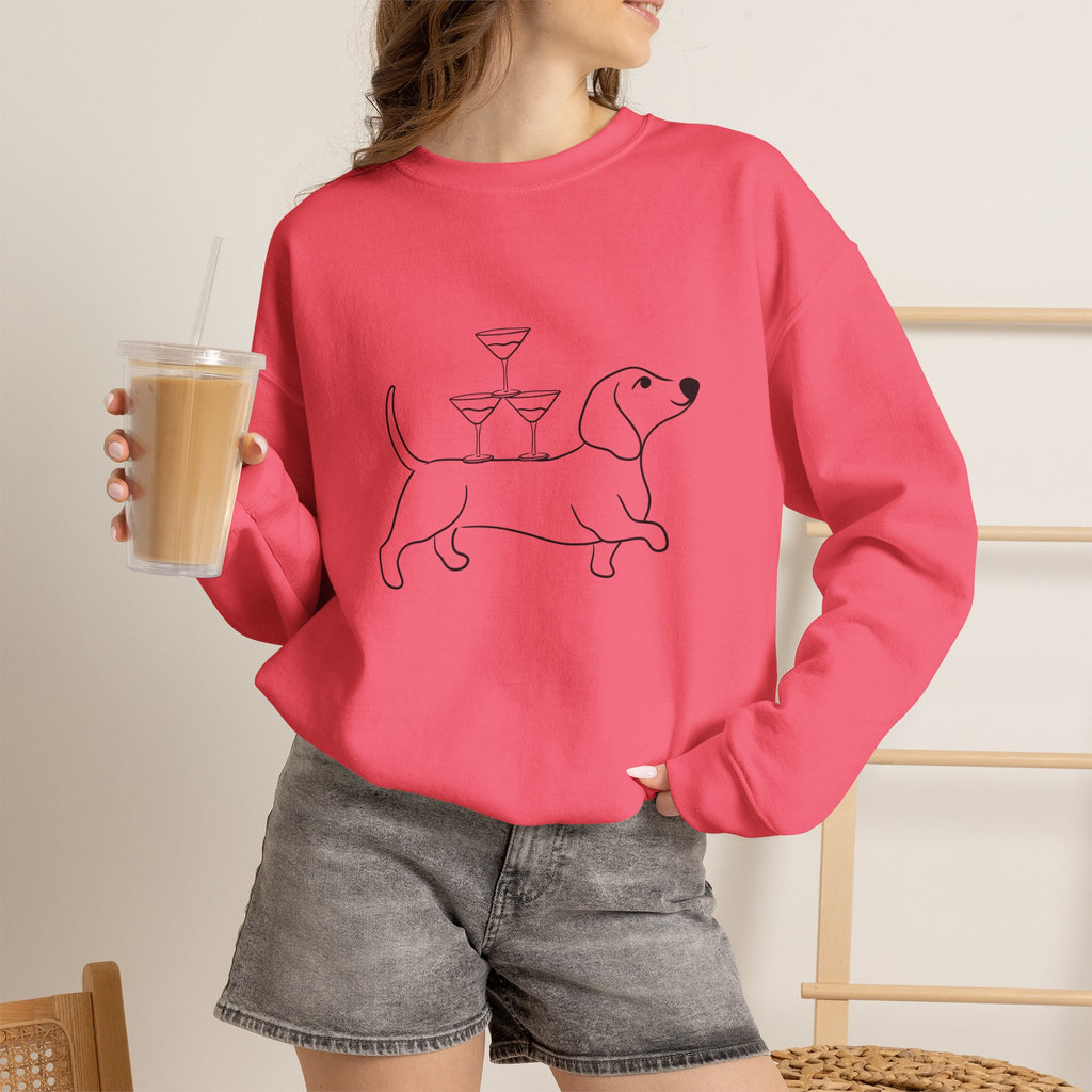 Dachshund Cocktail Crewneck Sweatshirt