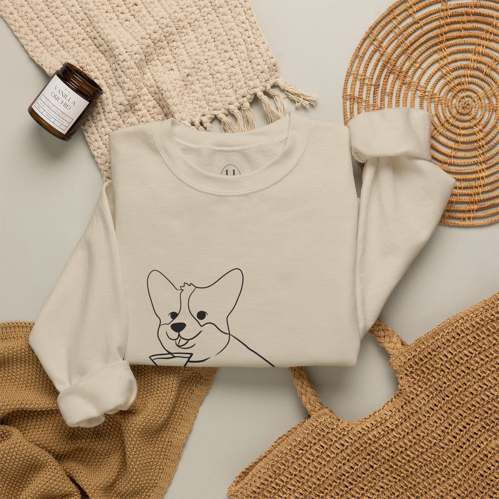Corgi Cocktail Crewneck Sweatshirt