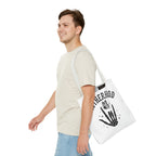 Motherhood Skeleton Tote Bag — Edgy Black & White All-Over Print