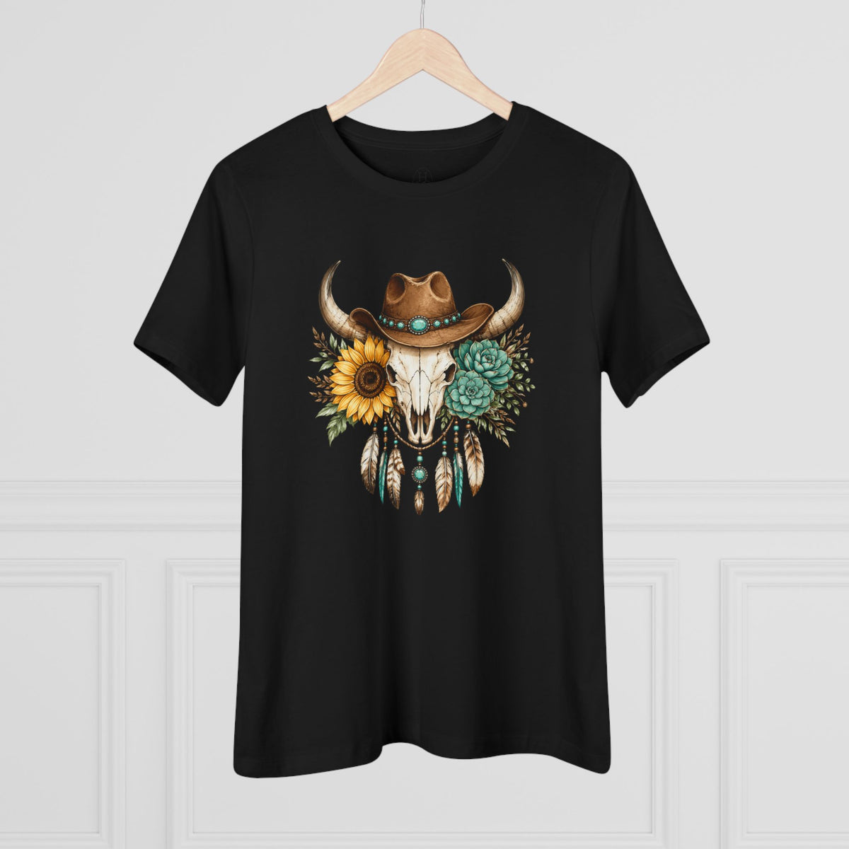 Cow Skull Floral Tee
