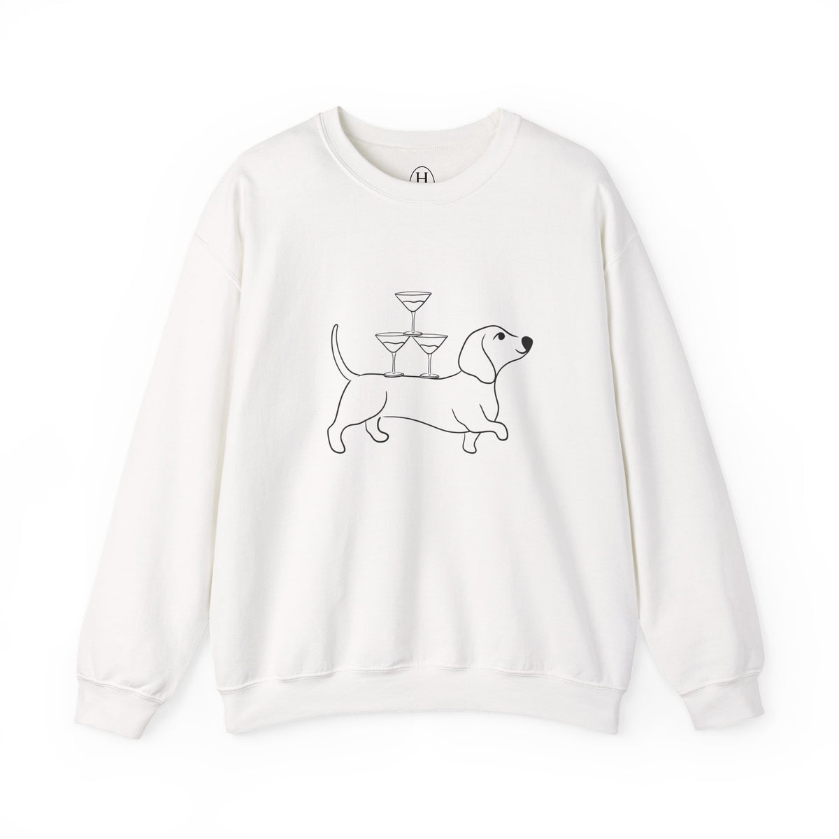 Dachshund Cocktail Crewneck Sweatshirt