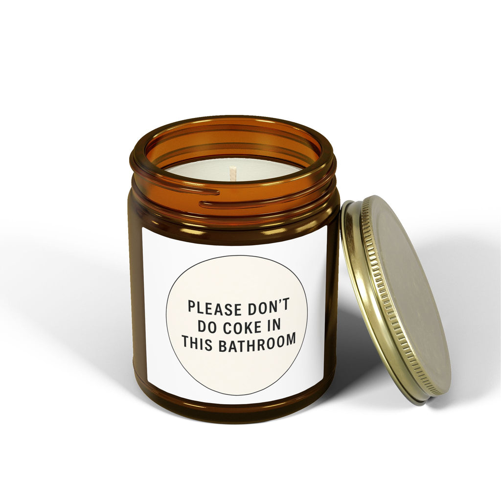 'Please Don't Do Coke in This Bathroom' Novelty Jar Candle