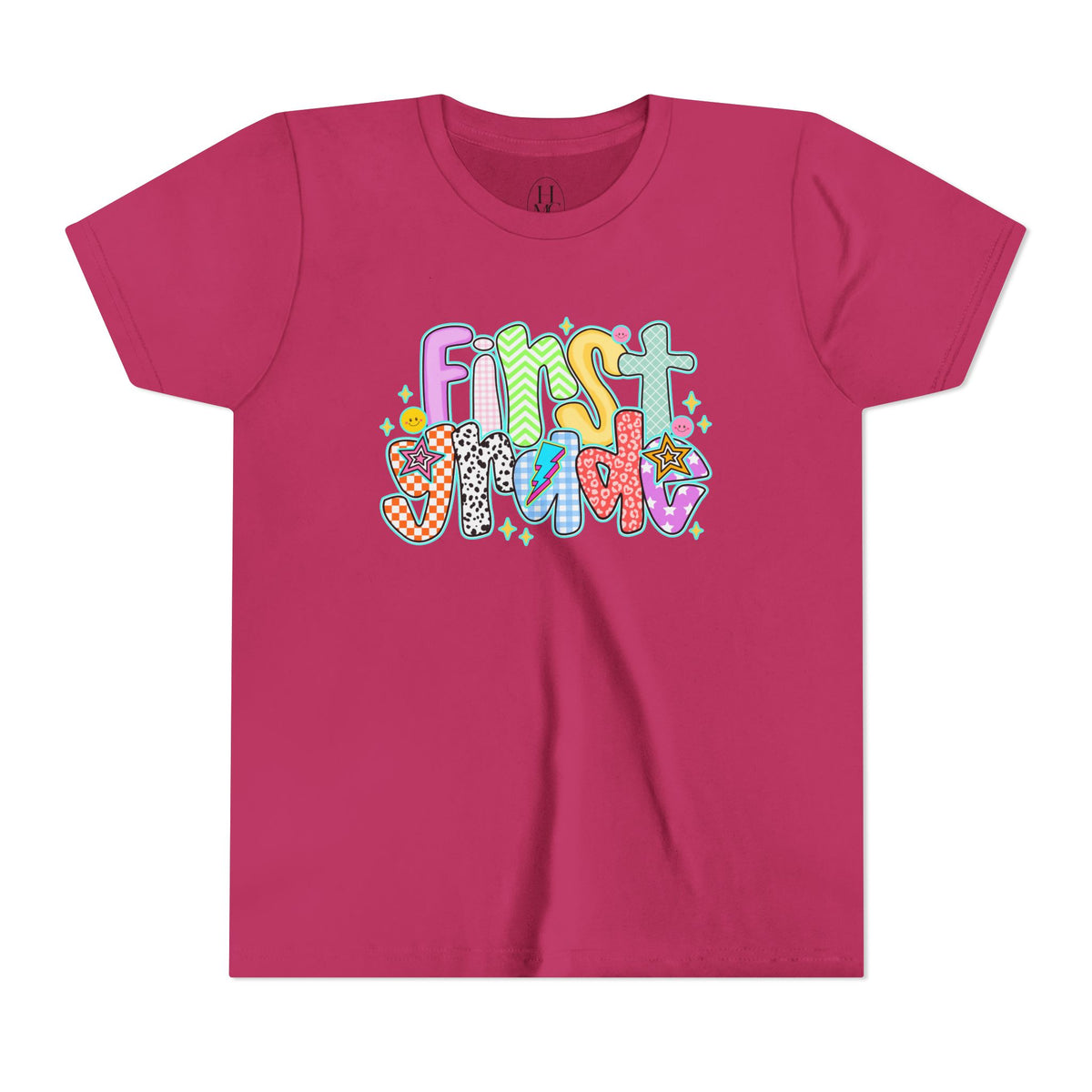 1st grade back to school doodle Youth Graphic Tee