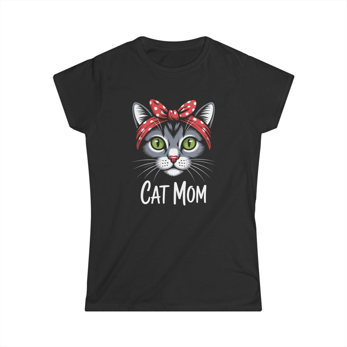 Cat Mom Womens T-Shirt
