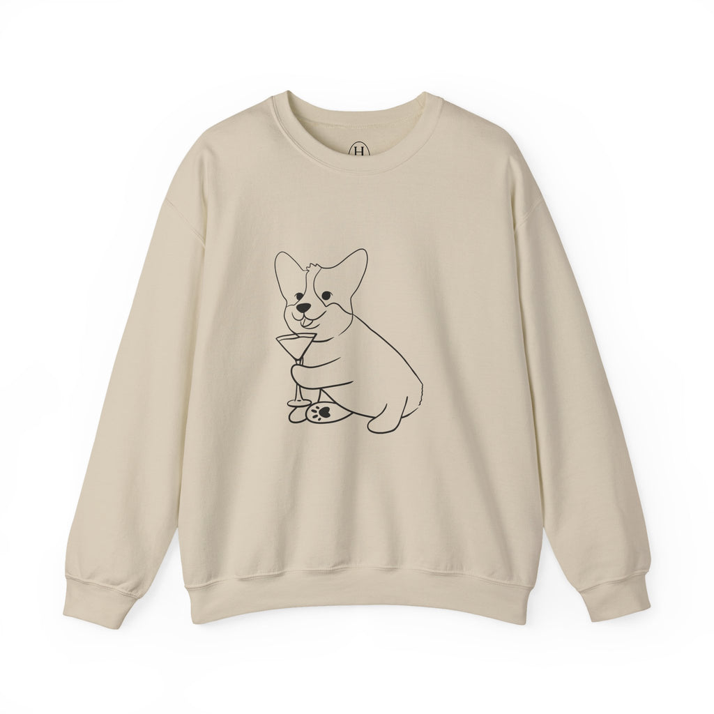 Corgi Cocktail Crewneck Sweatshirt