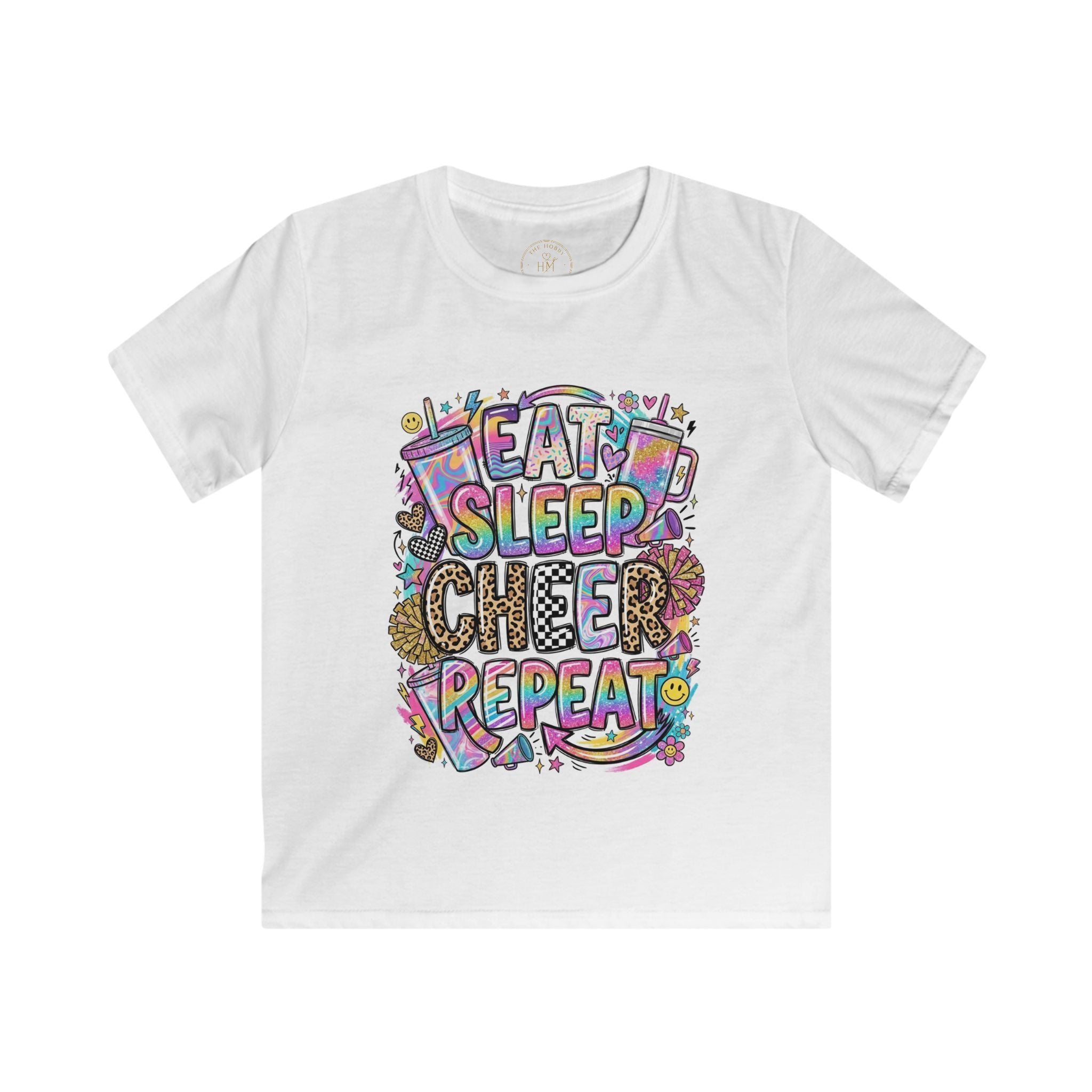 Eat, Sleep, Cheer, Repeat! Youth Tee