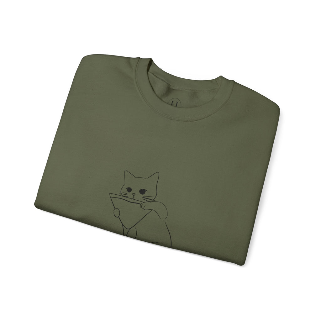 Cat Minimalist Crewneck Sweatshirt