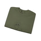 Cat Minimalist Crewneck Sweatshirt